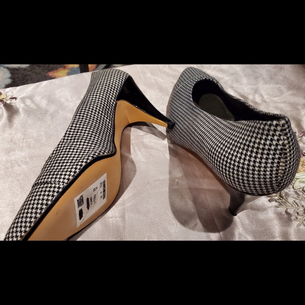 NWT VINTAGE FIELD MANOR HOUNDSTOOTH MATERIAL WITH SHINY 8 B